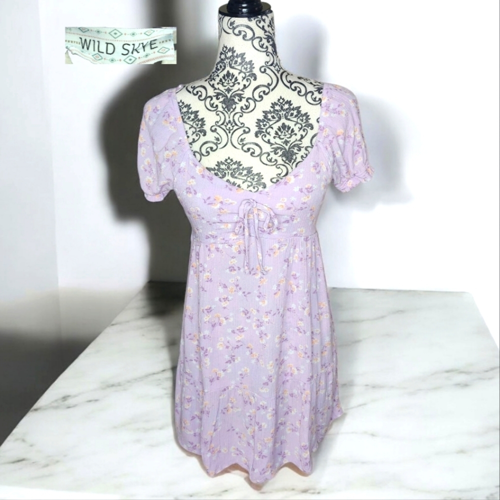 WILD SKYE Lilac Floral Dress - Small
